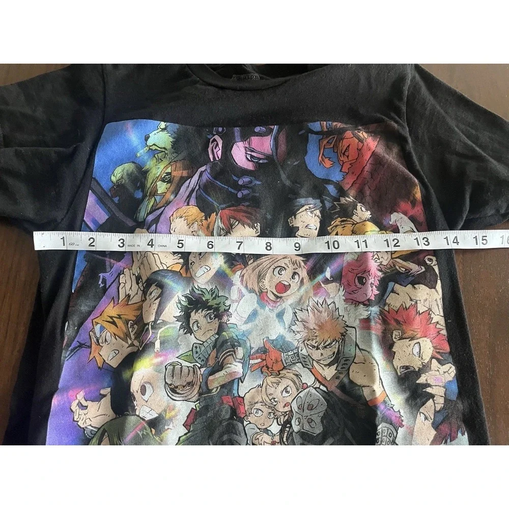 My Hero Academia Shirt Mens XSmall XS Black Short Sleeve Anime Heroes Rising Men